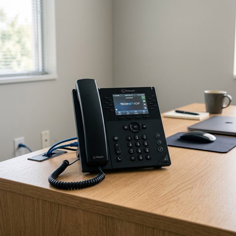 Poste téléphonique IP sur un bureau
